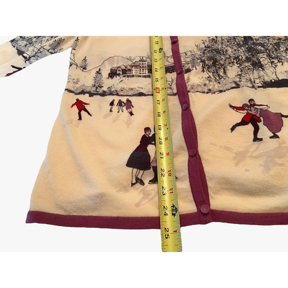 Talbots Cream and Purple Women's Sweater - Picture 8 of 11